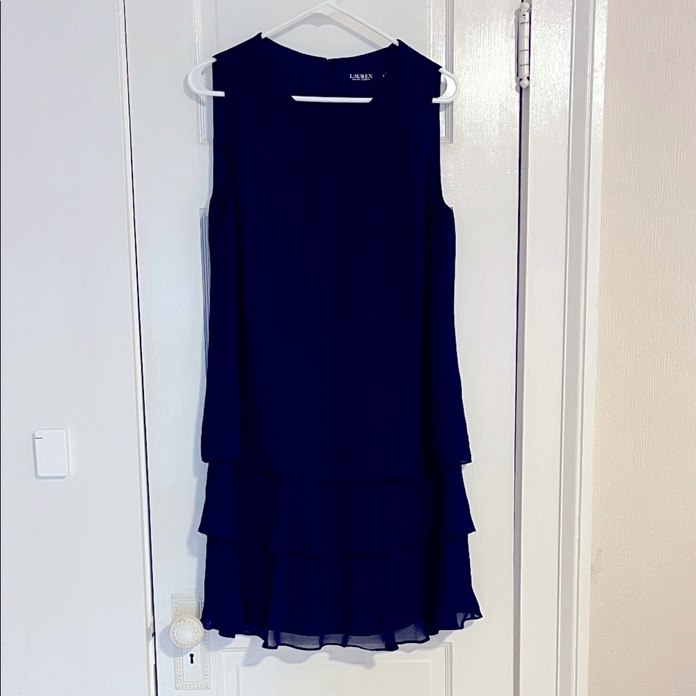LAUREN Ralph Lauren Tiered Chiffon Midi Dress